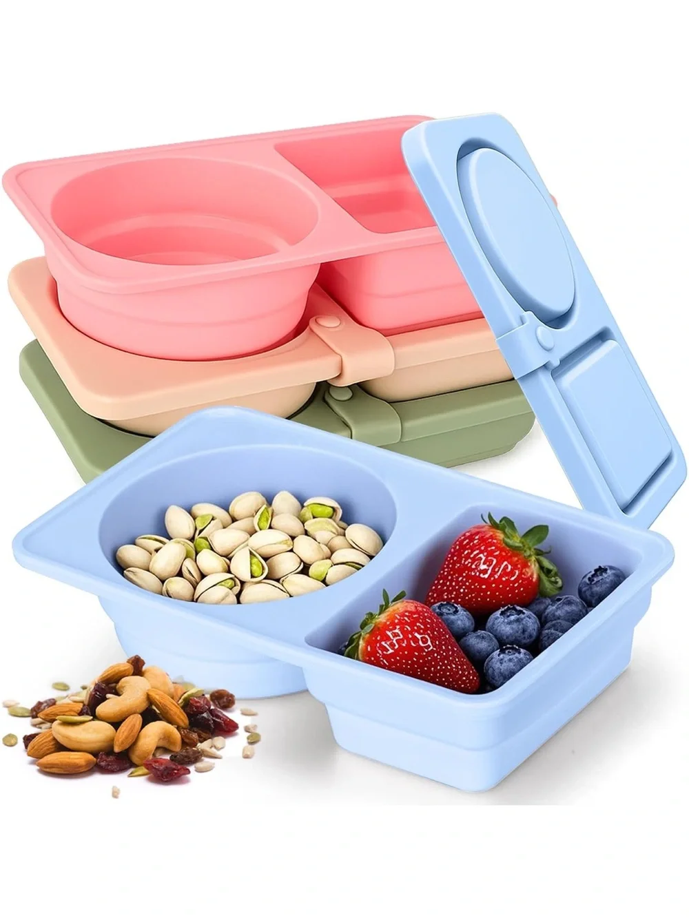 Silicone Snack Trays- (4PCS)